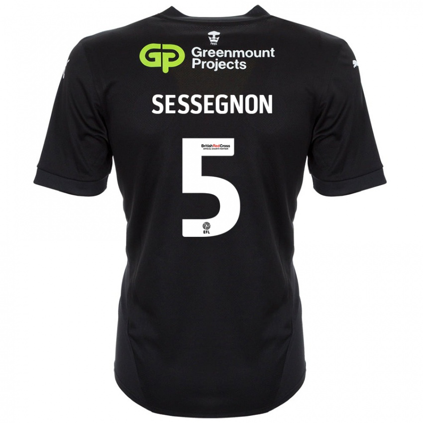 Criança Camisola Steven Sessegnon #5 Preto Alternativa 2024/25 Camisa