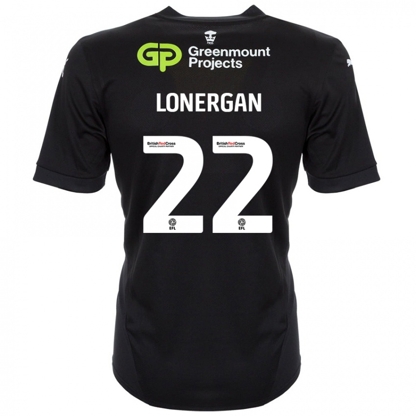 Criança Camisola Andy Lonergan #22 Preto Alternativa 2024/25 Camisa