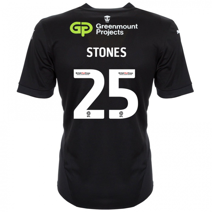 Criança Camisola Josh Stones #25 Preto Alternativa 2024/25 Camisa