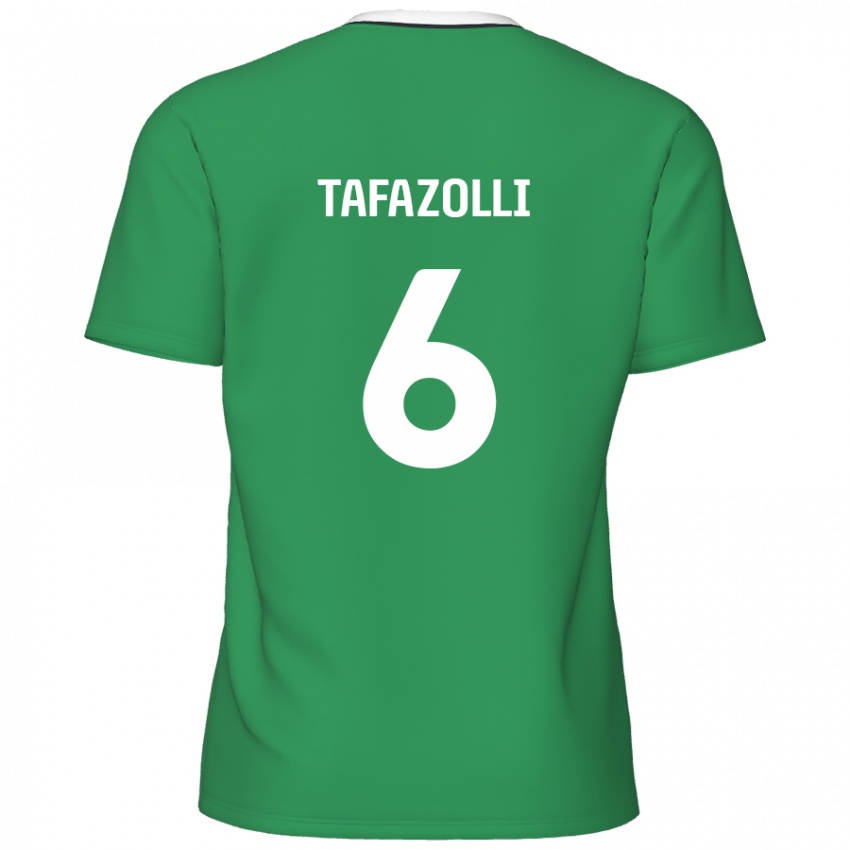 Criança Camisola Ryan Tafazolli #6 Listras Brancas Verdes Alternativa 2024/25 Camisa