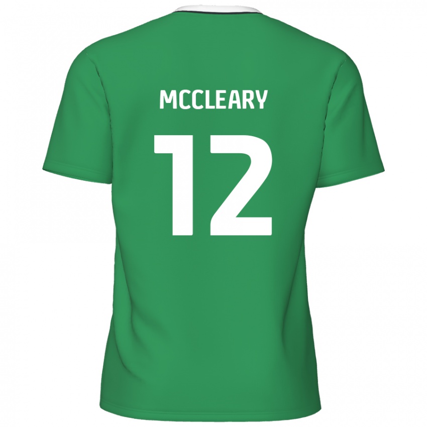 Criança Camisola Garath Mccleary #12 Listras Brancas Verdes Alternativa 2024/25 Camisa