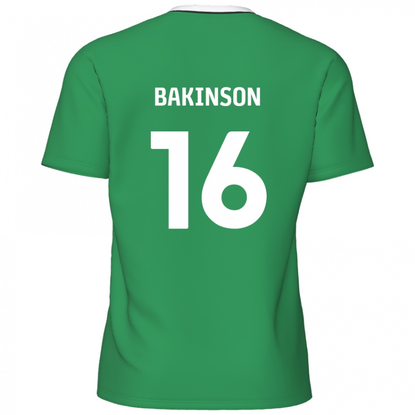 Criança Camisola Tyreeq Bakinson #16 Listras Brancas Verdes Alternativa 2024/25 Camisa