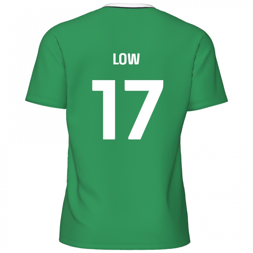 Criança Camisola Joe Low #17 Listras Brancas Verdes Alternativa 2024/25 Camisa