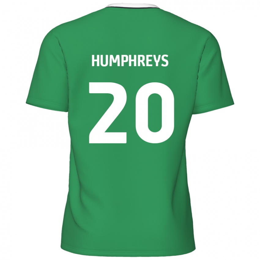 Criança Camisola Cameron Humphreys #20 Listras Brancas Verdes Alternativa 2024/25 Camisa