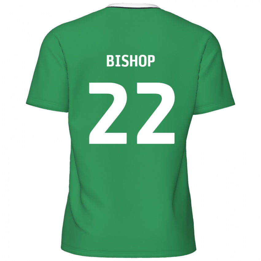 Criança Camisola Nathan Bishop #22 Listras Brancas Verdes Alternativa 2024/25 Camisa