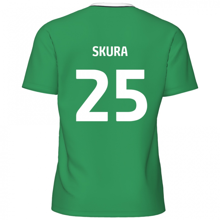 Criança Camisola Declan Skura #25 Listras Brancas Verdes Alternativa 2024/25 Camisa