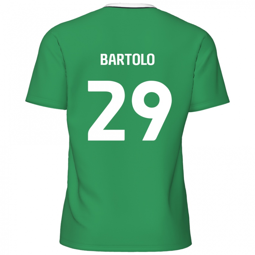 Criança Camisola Jaiden Bartolo #29 Listras Brancas Verdes Alternativa 2024/25 Camisa