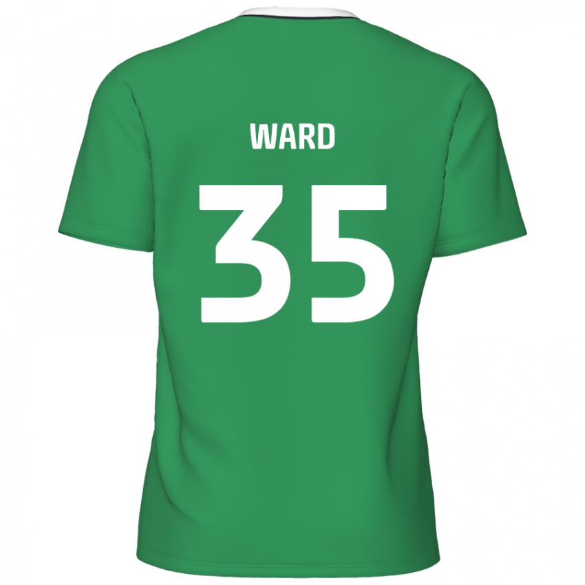 Criança Camisola Christie Ward #35 Listras Brancas Verdes Alternativa 2024/25 Camisa