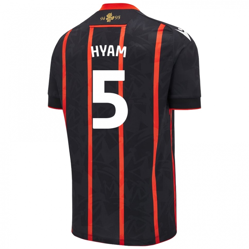 Criança Camisola Dominic Hyam #5 Vermelho Preto Alternativa 2024/25 Camisa