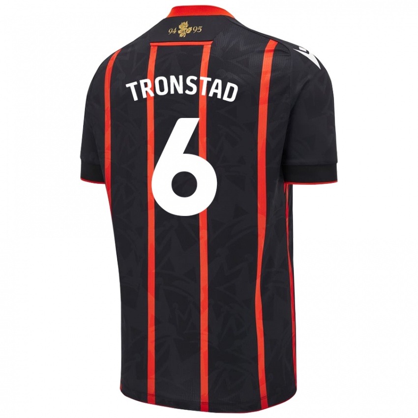 Criança Camisola Sondre Tronstad #6 Vermelho Preto Alternativa 2024/25 Camisa