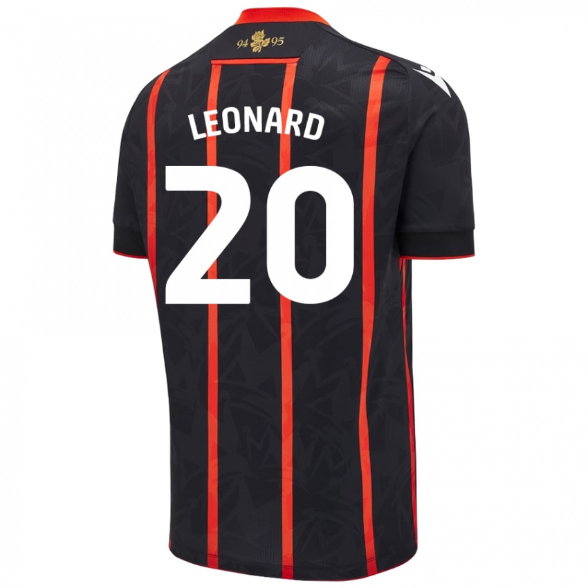 Criança Camisola Harry Leonard #20 Vermelho Preto Alternativa 2024/25 Camisa