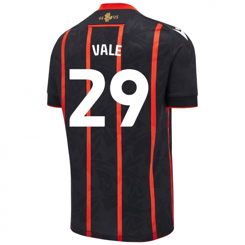 Criança Camisola Jack Vale #29 Vermelho Preto Alternativa 2024/25 Camisa