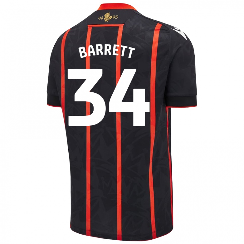 Criança Camisola Jack Barrett #34 Vermelho Preto Alternativa 2024/25 Camisa