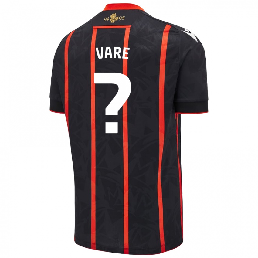 Criança Camisola Frank Vare #0 Vermelho Preto Alternativa 2024/25 Camisa