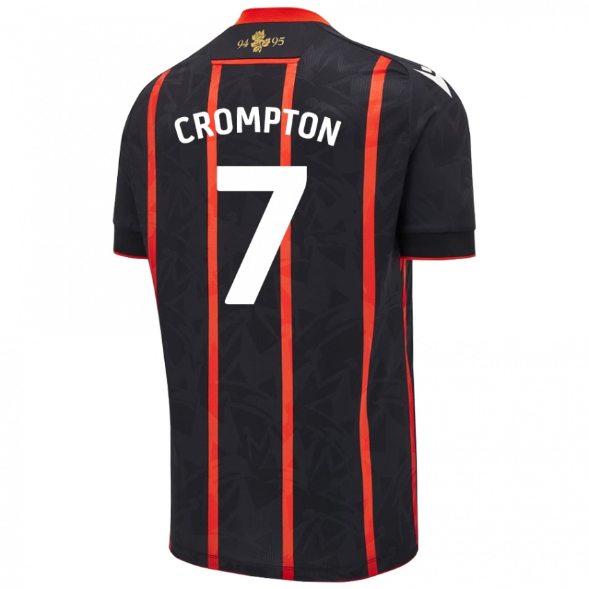 Criança Camisola Farah Crompton #7 Vermelho Preto Alternativa 2024/25 Camisa