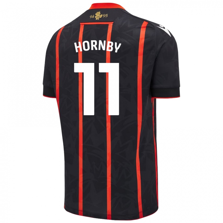 Criança Camisola Megan Hornby #11 Vermelho Preto Alternativa 2024/25 Camisa