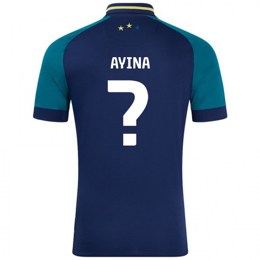 Criança Camisola Loick Ayina #0 Verde Da Marinha Verde Alternativa 2024/25 Camisa