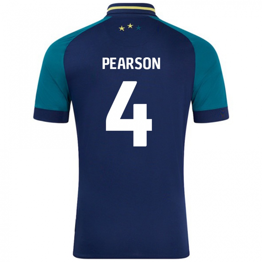 Criança Camisola Matty Pearson #4 Verde Da Marinha Verde Alternativa 2024/25 Camisa