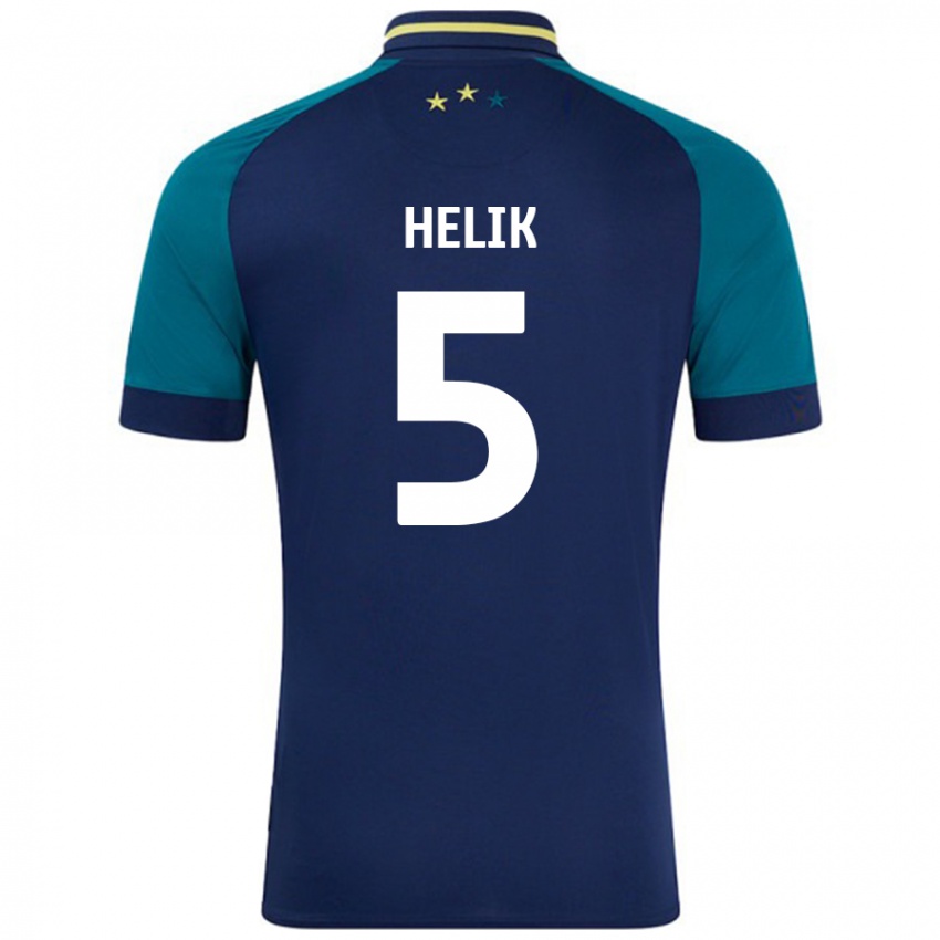 Criança Camisola Michal Helik #5 Verde Da Marinha Verde Alternativa 2024/25 Camisa