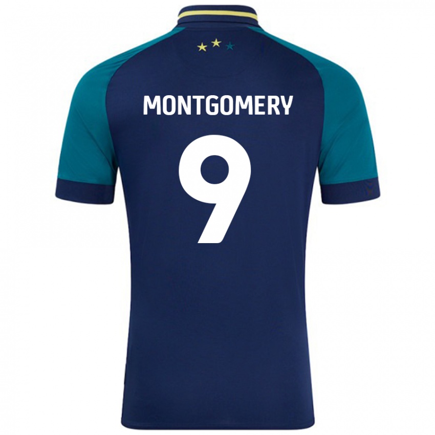 Criança Camisola Ria Montgomery #9 Verde Da Marinha Verde Alternativa 2024/25 Camisa