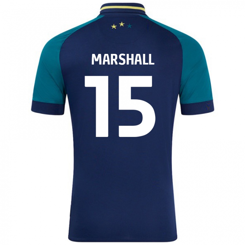 Criança Camisola Georgia Marshall #15 Verde Da Marinha Verde Alternativa 2024/25 Camisa