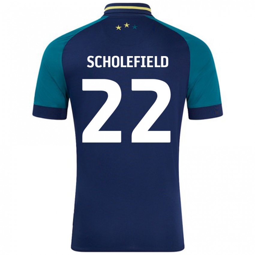 Criança Camisola Lois Scholefield #22 Verde Da Marinha Verde Alternativa 2024/25 Camisa