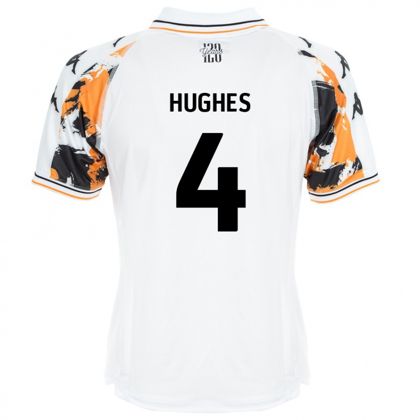 Criança Camisola Charlie Hughes #4 Branco Alternativa 2024/25 Camisa