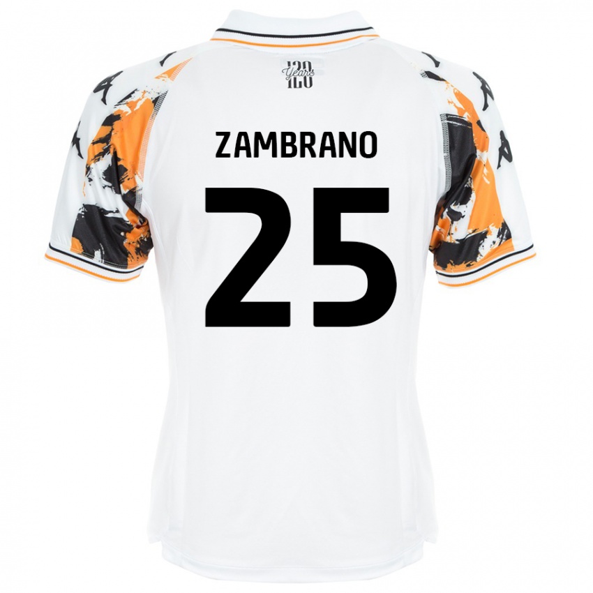 Criança Camisola Óscar Zambrano #25 Branco Alternativa 2024/25 Camisa