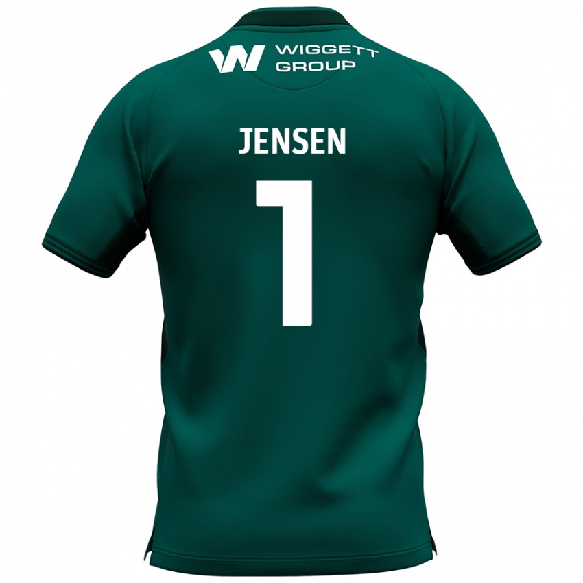 Criança Camisola Lukas Jensen #1 Verde Alternativa 2024/25 Camisa