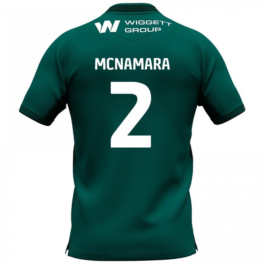 Criança Camisola Danny Mcnamara #2 Verde Alternativa 2024/25 Camisa