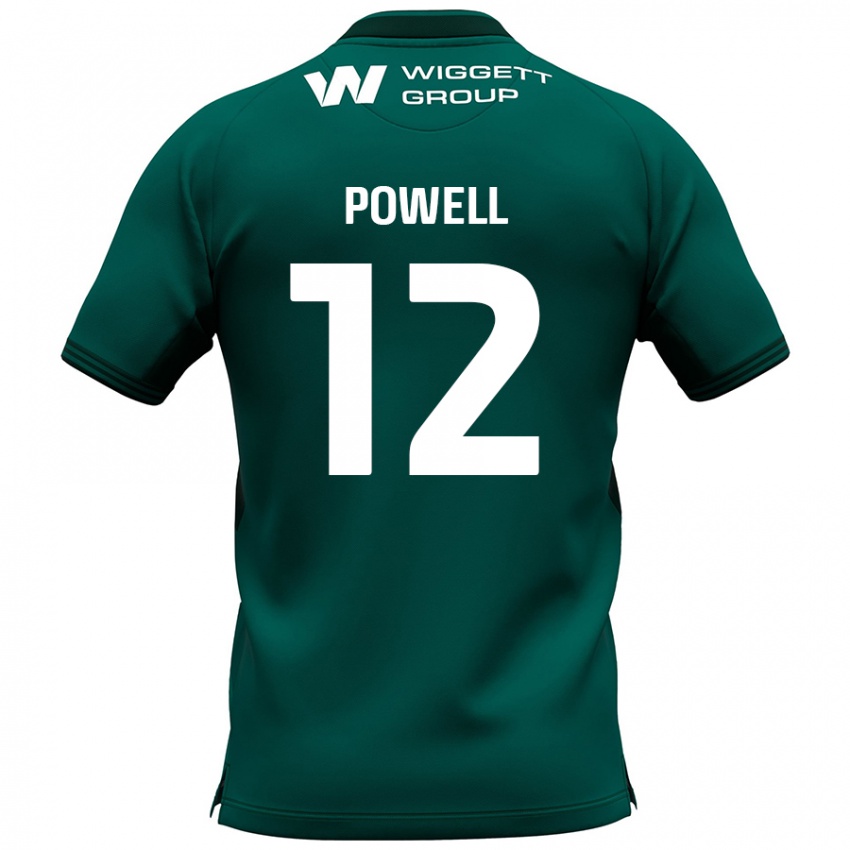 Criança Camisola Beth Powell #12 Verde Alternativa 2024/25 Camisa