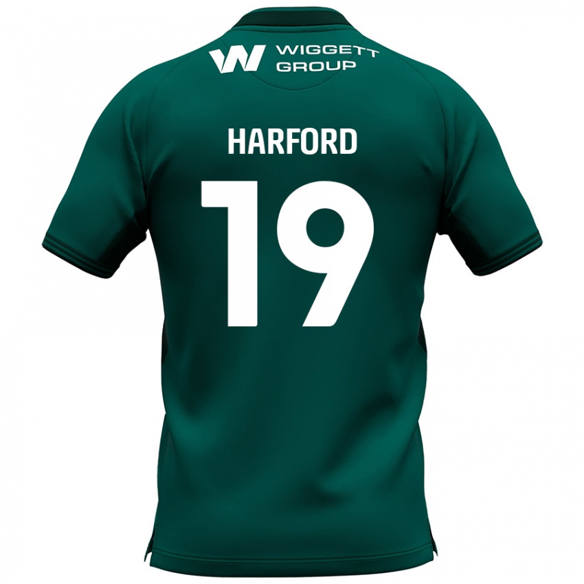 Criança Camisola Beth Harford #19 Verde Alternativa 2024/25 Camisa