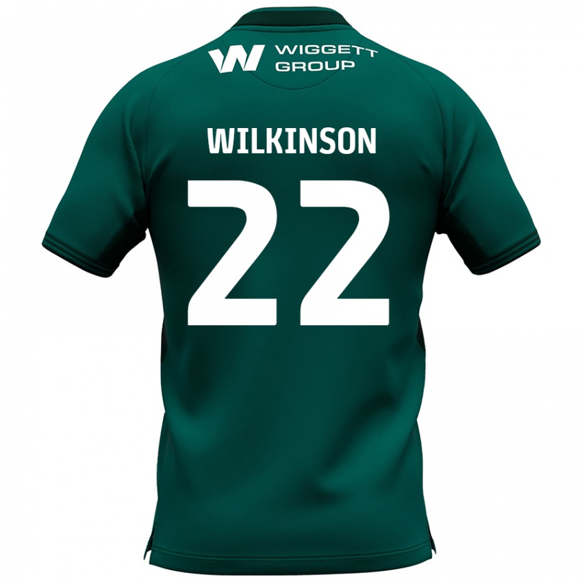 Criança Camisola Chloe Wilkinson #22 Verde Alternativa 2024/25 Camisa