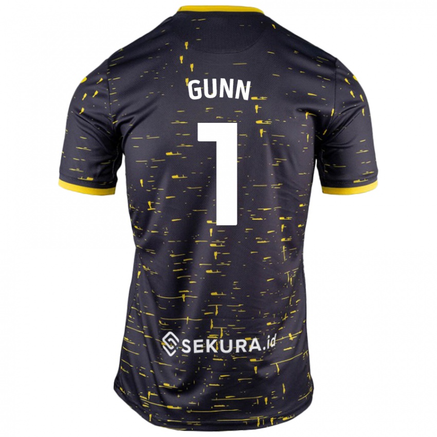 Criança Camisola Angus Gunn #1 Amarelo Preto Alternativa 2024/25 Camisa