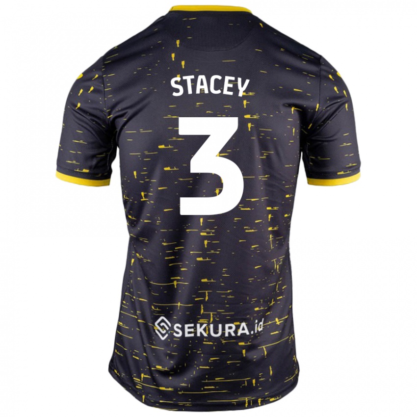 Criança Camisola Jack Stacey #3 Amarelo Preto Alternativa 2024/25 Camisa