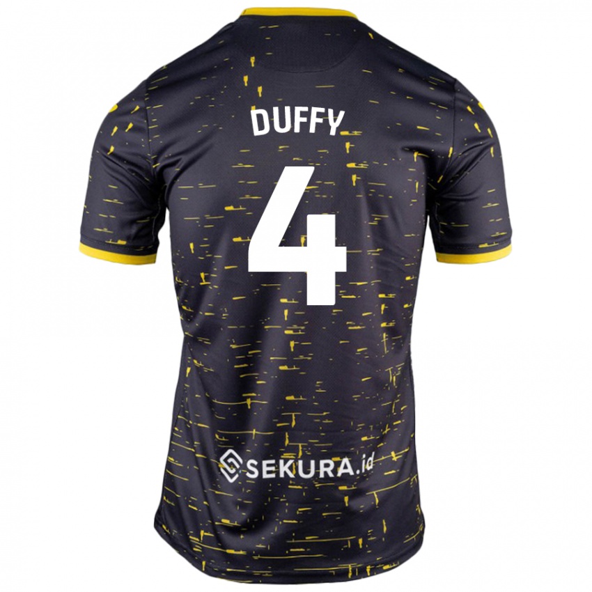 Criança Camisola Shane Duffy #4 Amarelo Preto Alternativa 2024/25 Camisa