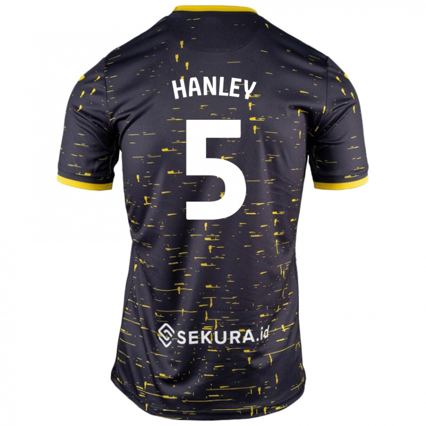 Criança Camisola Grant Hanley #5 Amarelo Preto Alternativa 2024/25 Camisa