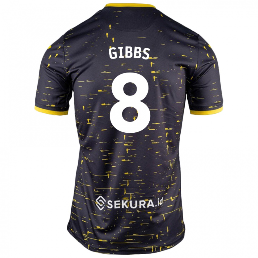 Criança Camisola Liam Gibbs #8 Amarelo Preto Alternativa 2024/25 Camisa