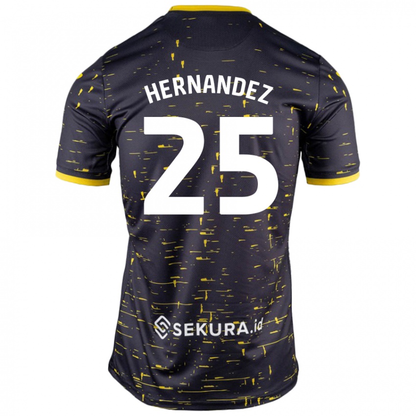 Criança Camisola Onel Hernández #25 Amarelo Preto Alternativa 2024/25 Camisa