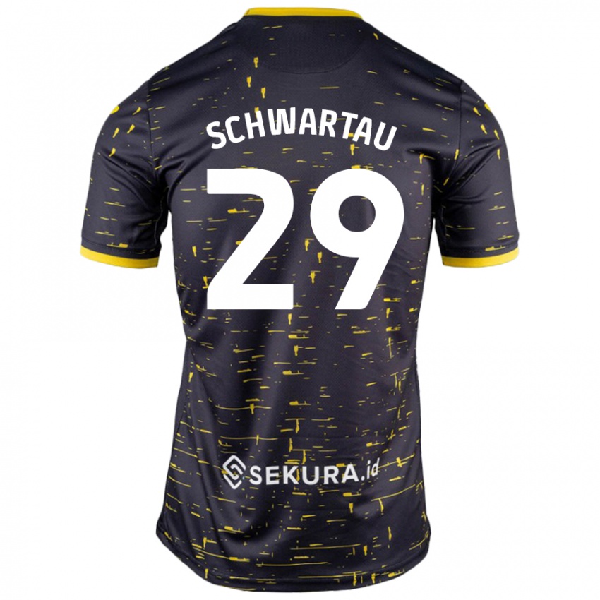 Criança Camisola Oscar Schwartau #29 Amarelo Preto Alternativa 2024/25 Camisa