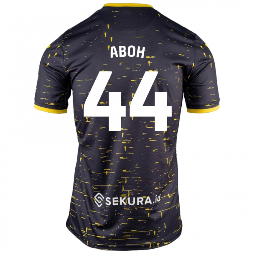 Criança Camisola Ken Aboh #44 Amarelo Preto Alternativa 2024/25 Camisa