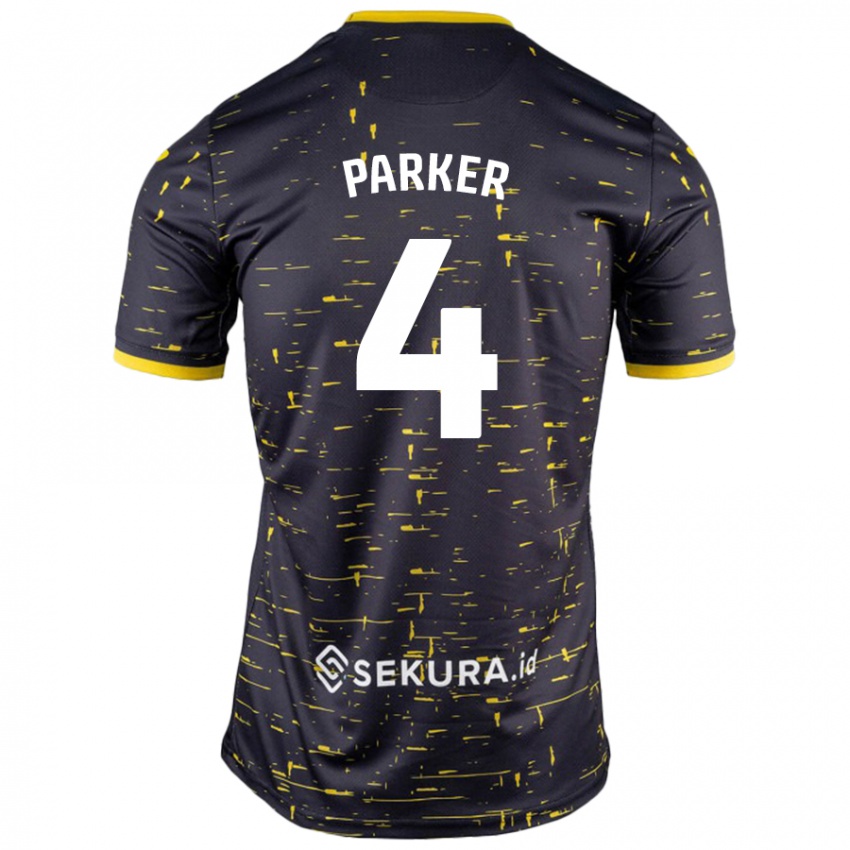 Criança Camisola Alice Parker #4 Amarelo Preto Alternativa 2024/25 Camisa