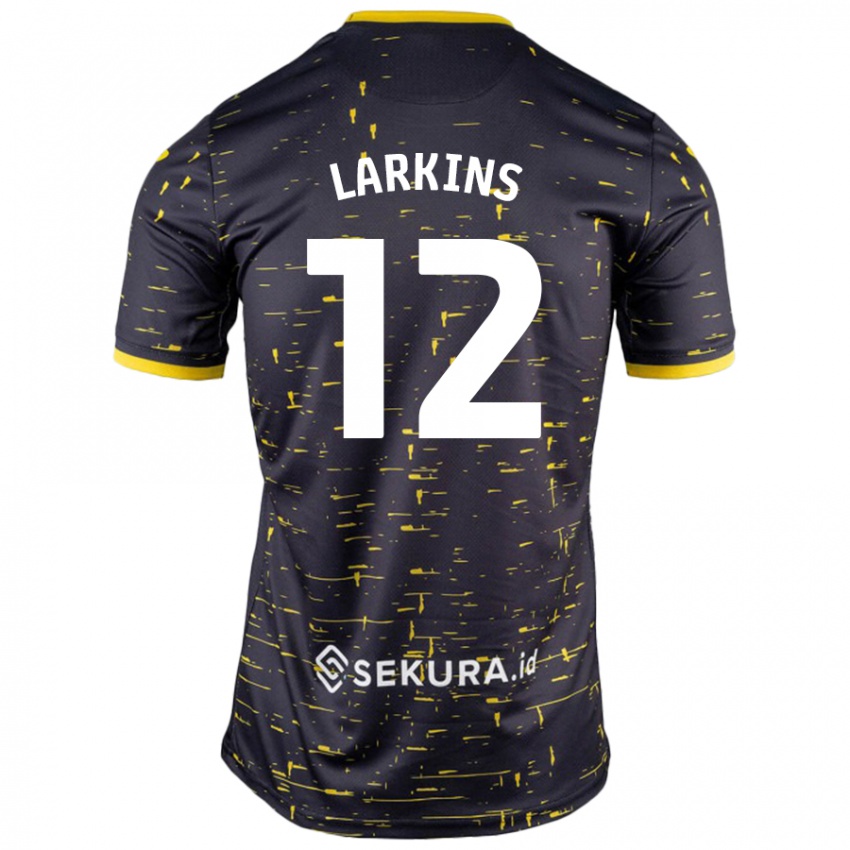 Criança Camisola Anna Larkins #12 Amarelo Preto Alternativa 2024/25 Camisa