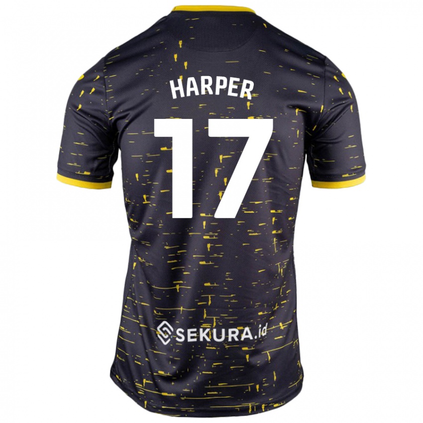 Criança Camisola Jess Harper #17 Amarelo Preto Alternativa 2024/25 Camisa