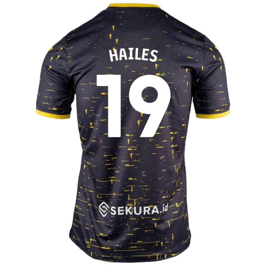 Criança Camisola Lauren Hailes #19 Amarelo Preto Alternativa 2024/25 Camisa