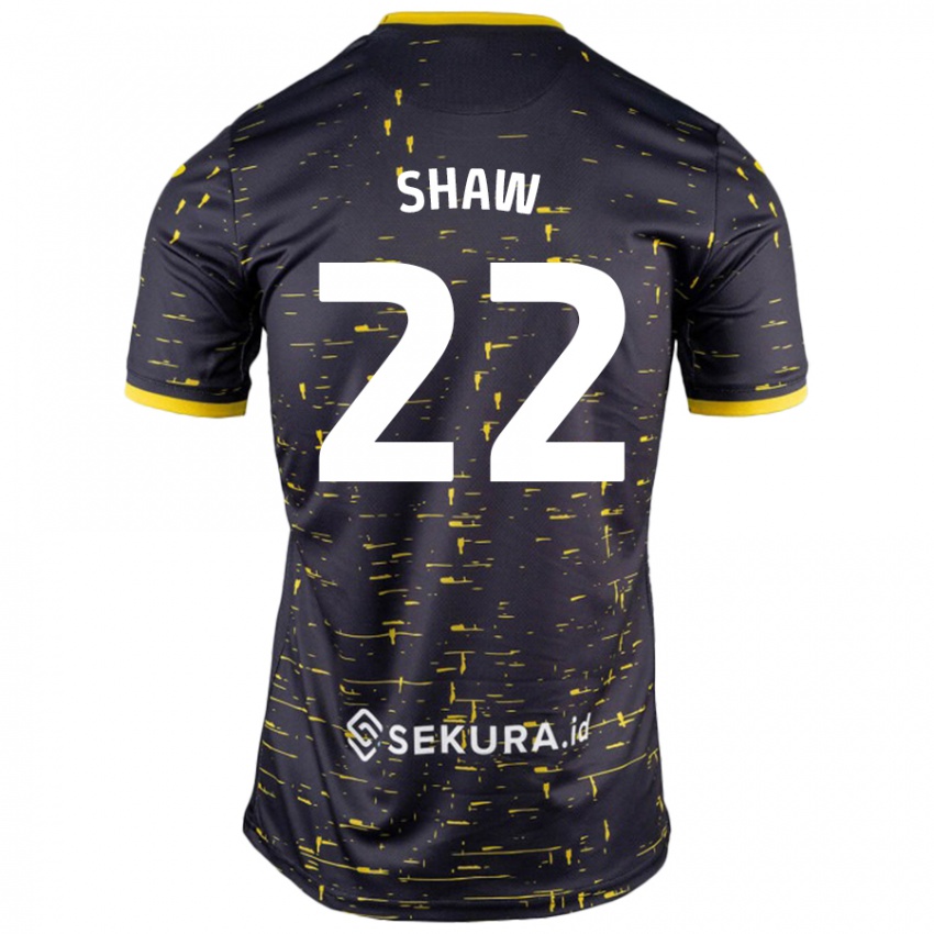 Criança Camisola Shannon Shaw #22 Amarelo Preto Alternativa 2024/25 Camisa