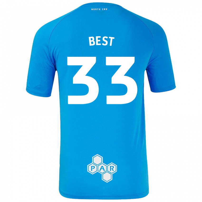 Criança Camisola Kian Best #33 Céu Azul Alternativa 2024/25 Camisa