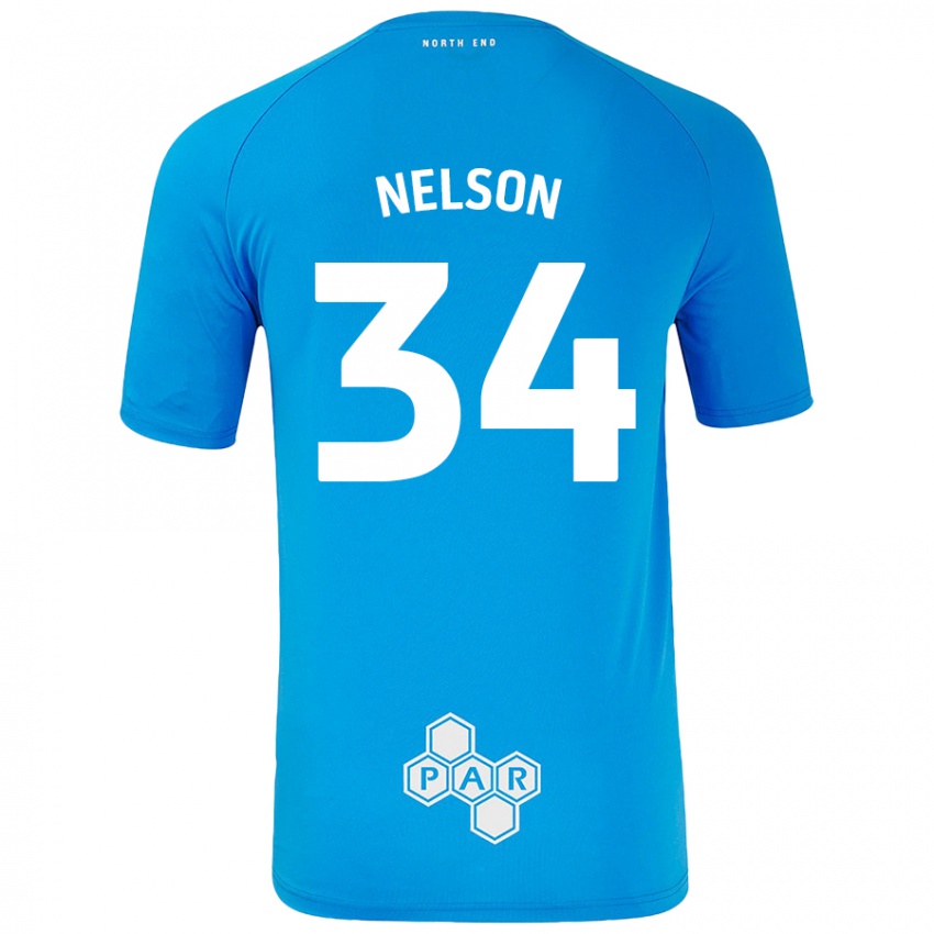 Criança Camisola Kitt Nelson #34 Céu Azul Alternativa 2024/25 Camisa