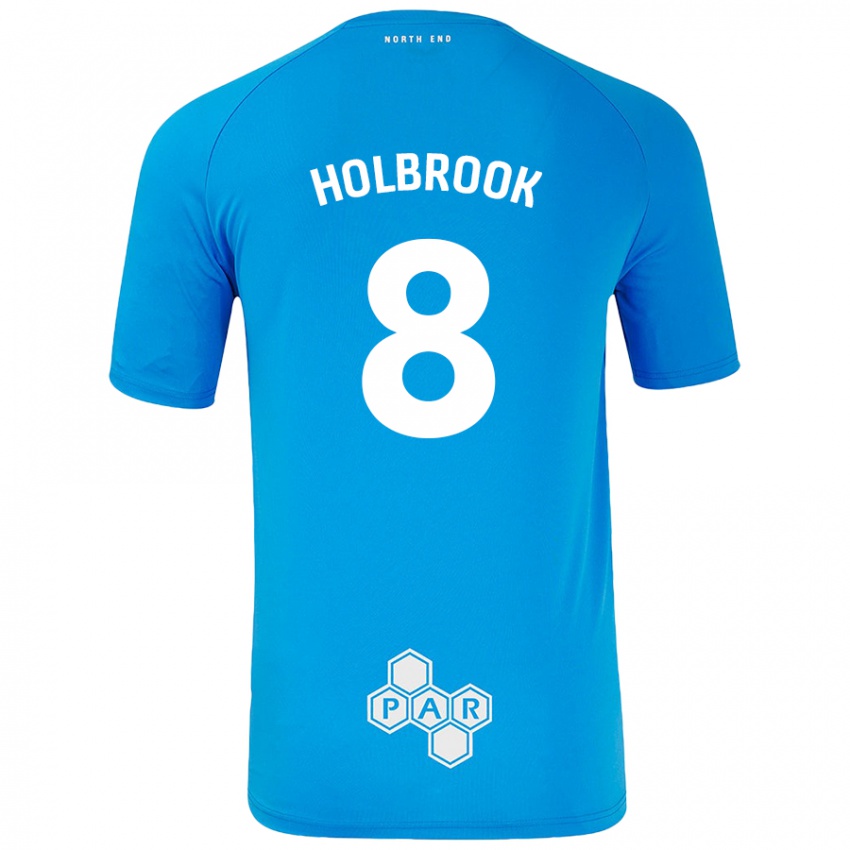 Criança Camisola Jess Holbrook #8 Céu Azul Alternativa 2024/25 Camisa