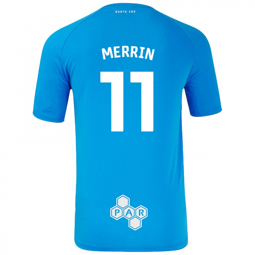 Criança Camisola Laura Merrin #11 Céu Azul Alternativa 2024/25 Camisa